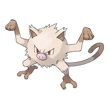 official artwork of mankey